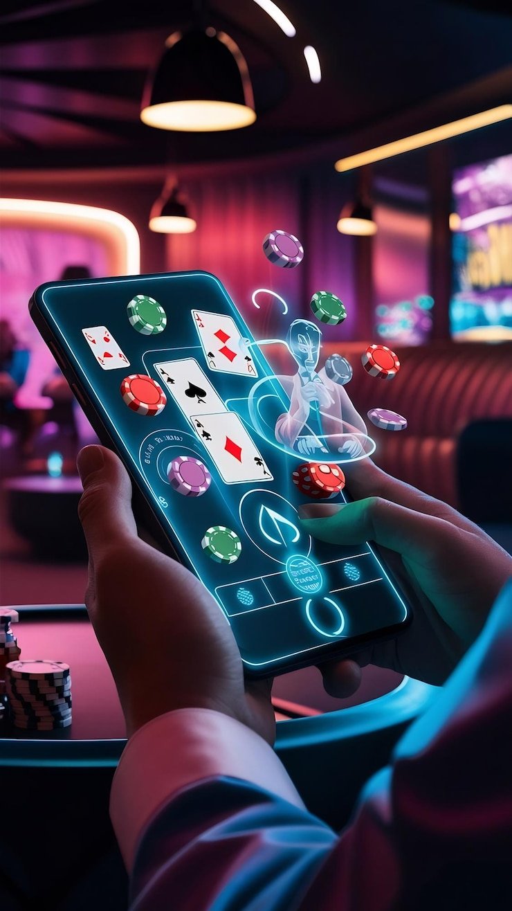 Pengguna mobile meninjau langkah deposit